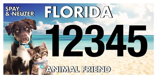 Florida Animal Friend specialty license plate